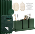 Green Bathroom Set, Dark Green Bathroom Accessories Set by LetUsMakeHomeYourFavoriteDestination