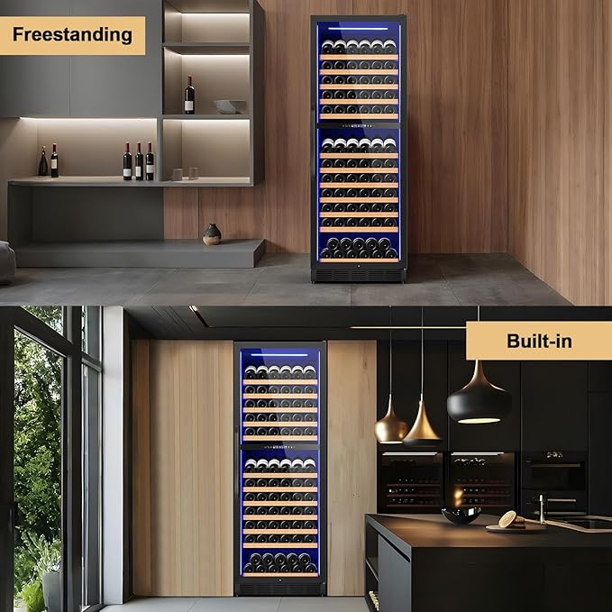 24 Inch Dual Zone Wine Cooler Refrigerator, Large Capacity - Image 9