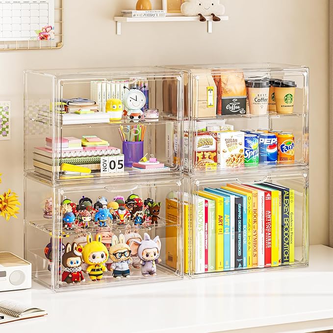 Large Acrylic Display Case for Collectibles, Stackable Hobby Blind Box Figurine - Image 2