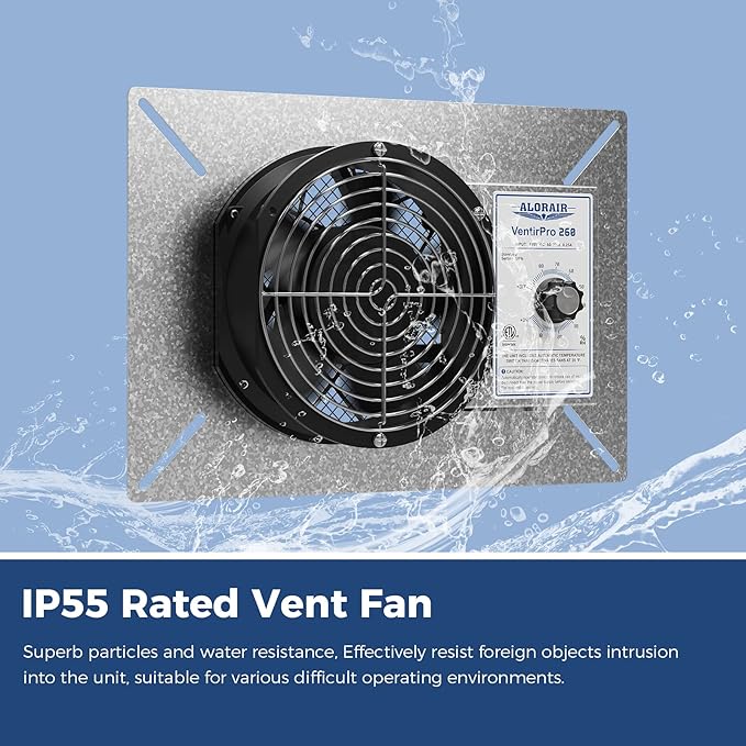 ALORAIR 260CFM Crawl Space Ventilator Fan, 6.7 Inch Basement Vent Fan - Image 3