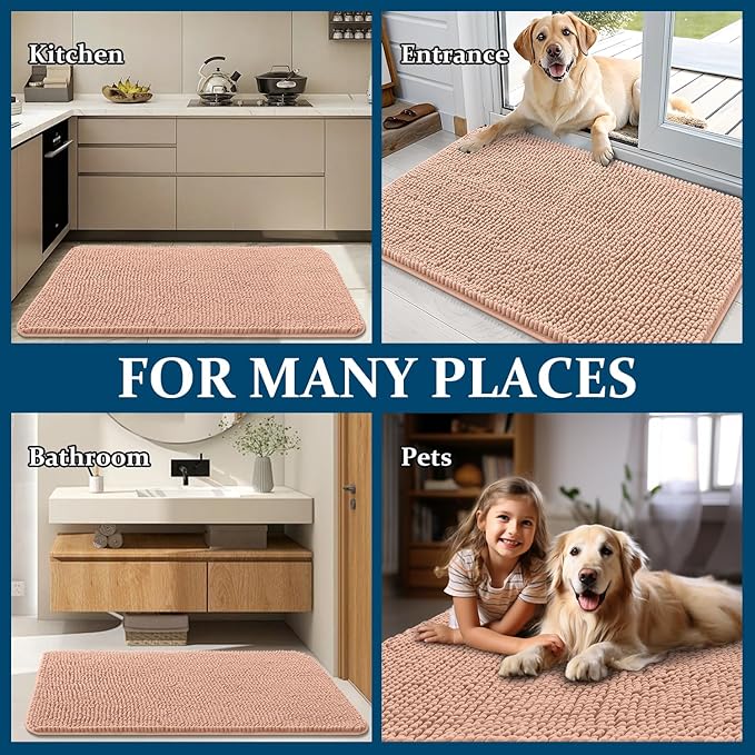OLANLY Dog Door Mat for Muddy Paws 47x17, Absorbs Moisture and Dirt, Absorbent - Image 8