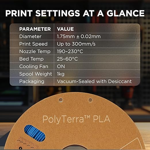 Polymaker Matte PLA Filament Sapphire Blue 1.75mm 1kg 3D Printing Filament - Image 6