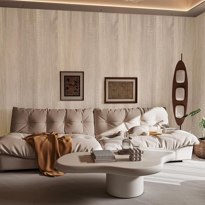 Gray Brown Wood Grain Contact Paper Waterproof Faux Wood Wallpaper Peel and - Image 8