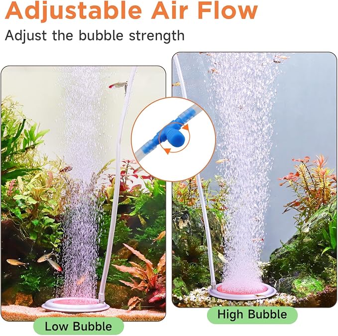 hygger Aquarium Air Stone, 4.1 Inch Nano Air Stone Makes Super Tiny Bubbles - Image 3
