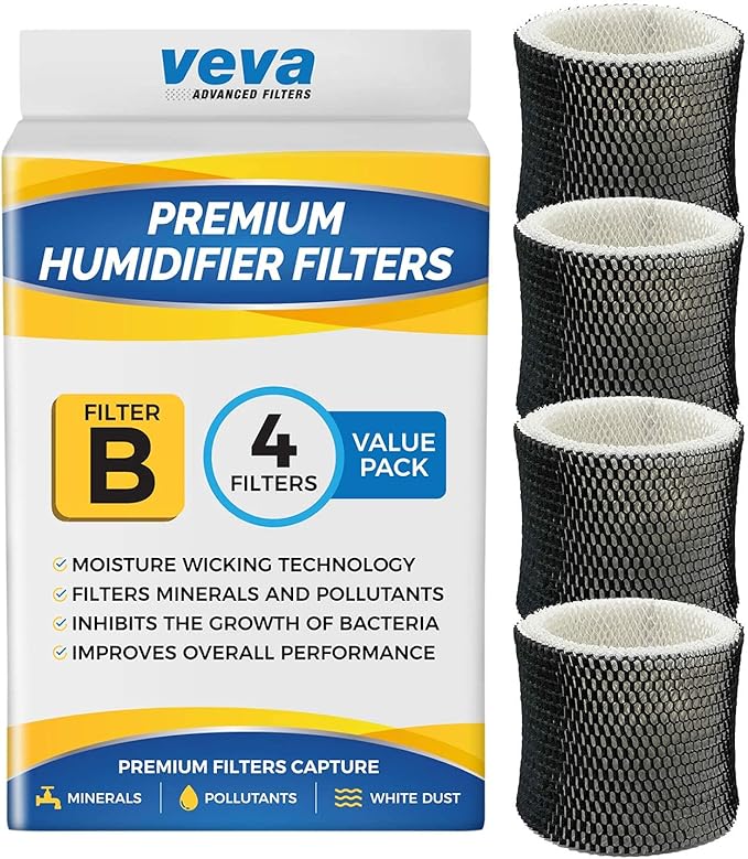 VEVA 4 Pack Premium Humidifier Filters Replacement by VEVA