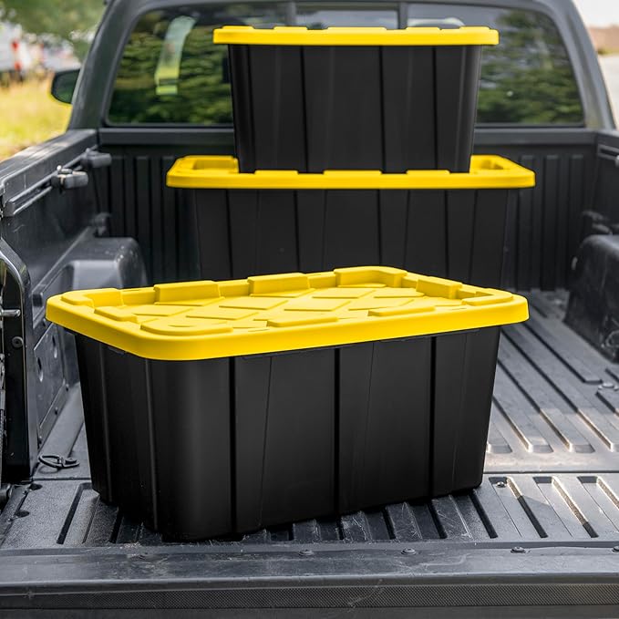 Sterilite 38 Gal Industrial Tote, Stackable Storage Bin - Image 9