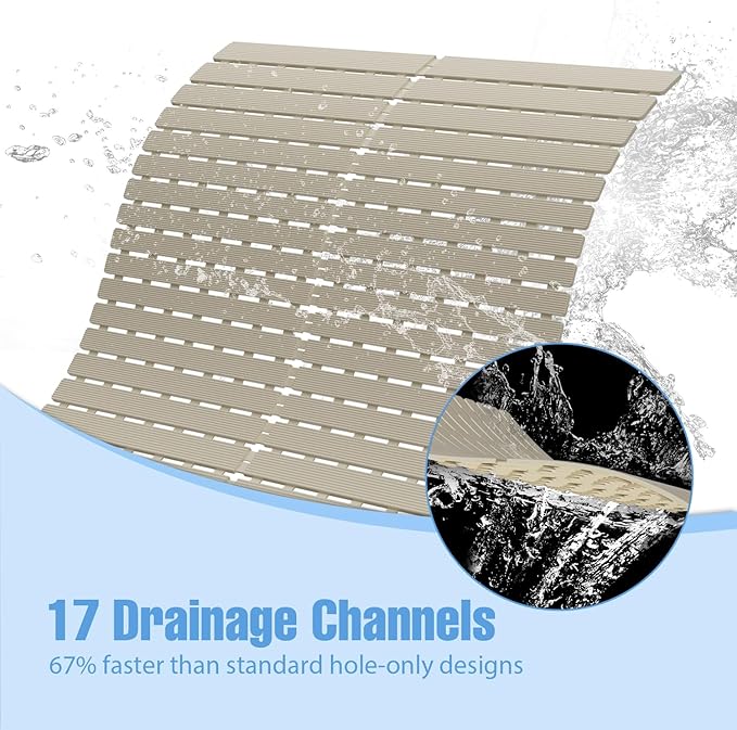 ​Shower Mat Non-Slip Bath Mat for Tub and Shower Stall, 200+ Suction Cups - Image 6