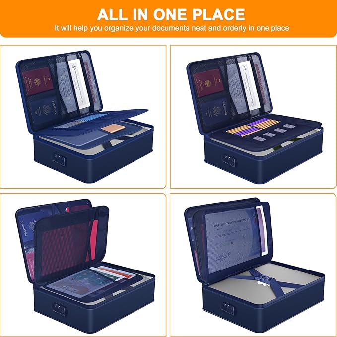 Document Organizer with 5200℉ Heat Insulated, 16.1"x11.4"x4.3" Waterproof and - Image 3