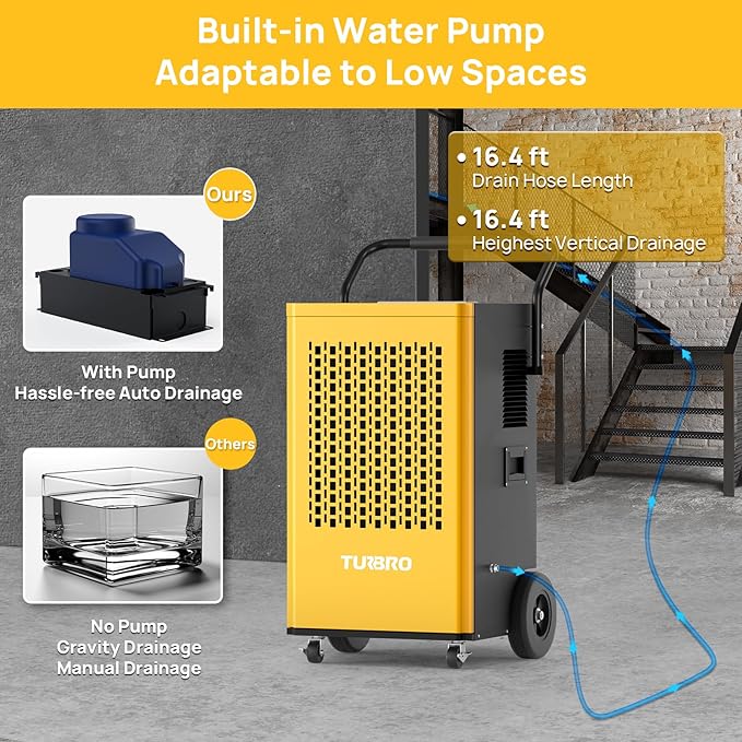 TURBRO 245 Pint Commercial Dehumidifier - Image 4