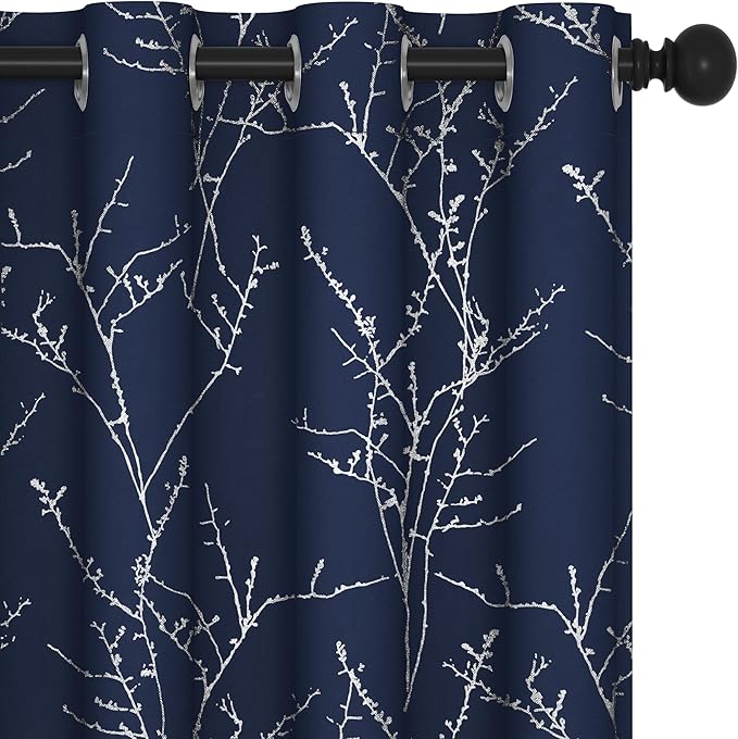 Deconovo Navy Blue Blackout Curtains, Living Room Curtain, Thermal Insulated by Deconovo