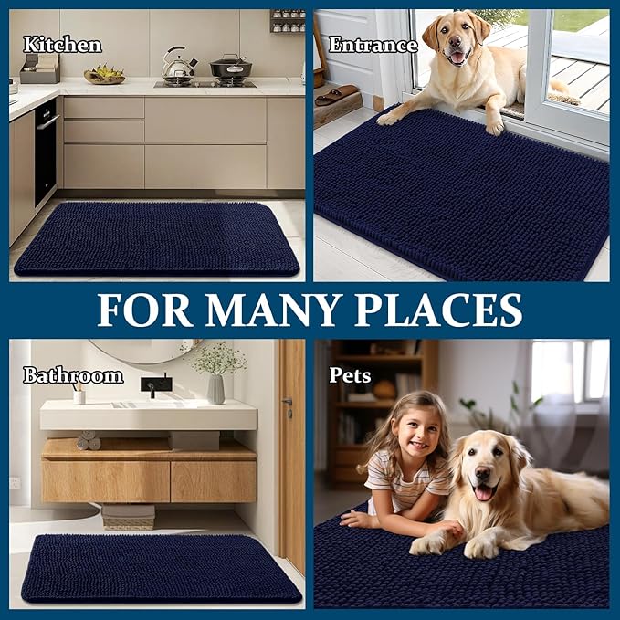 OLANLY Dog Door Mat for Muddy Paws 59x32, Absorbs Moisture and Dirt, Absorbent - Image 8