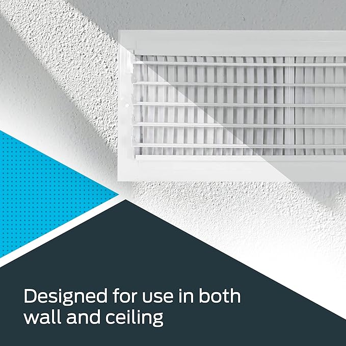 EZ-FLO 16 x 6 Inch White Air Vent Cover - Image 3