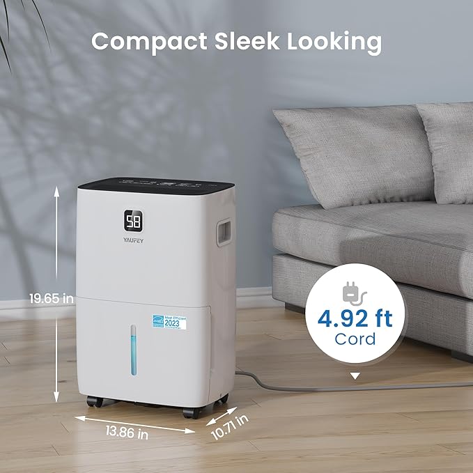 Yaufey 5000 Sq. Ft. Energy Star Certified Dehumidifier, Max 80 Pints - Image 8