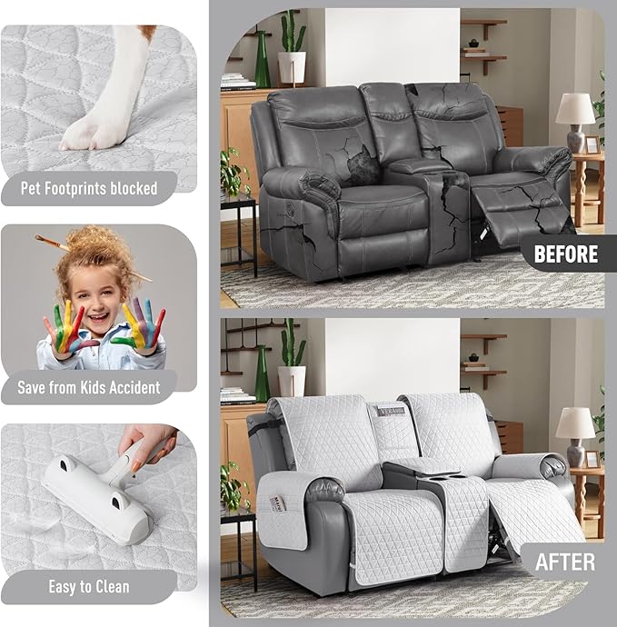 TAOCOCO 100% Waterproof Loveseat Recliner Couch Sofa Covers - Image 2