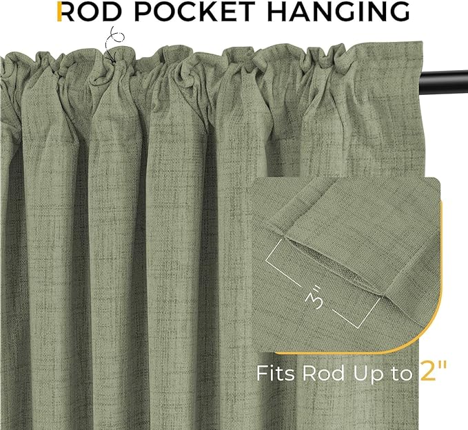 INOVADAY Thermal Sliding Door Curtains 100% Blackout Curtains - Image 7