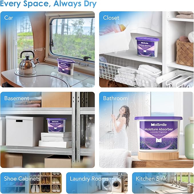 Moisture Absorbers, Efficient Lavender Vanilla Humidity Absorber ＆ Odor - Image 7