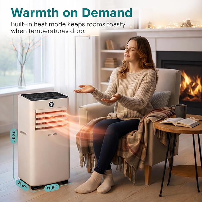 SereneLife 10, 000 BTU Portable Air Conditioner and Heater, Small AC - Image 2