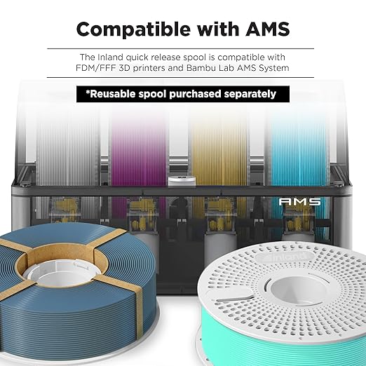 Inland V2 Reusable Filament Spool, 3D Printing Replacement Spool - Image 4