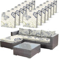 14pcs Outdoor Printed Sofa Seat Cushion Covers Strechable, Waterproof Elastic by CALBODE