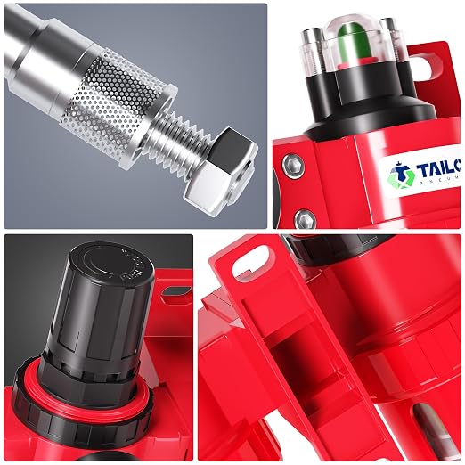 TAILONZ PNEUMATIC 0-150PSI 1/2 Inch NPT Red Industrial Grade 4 Stage Air Drying - Image 9