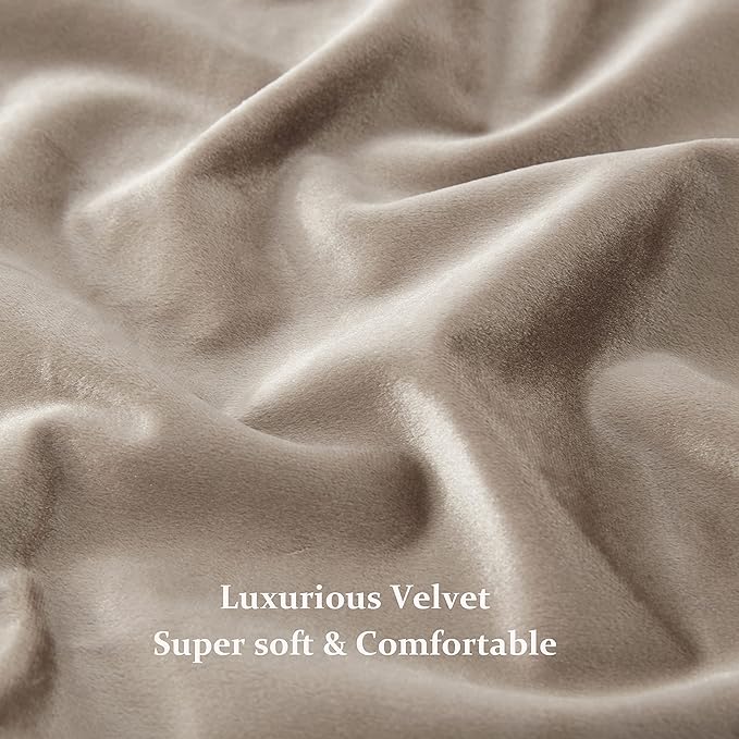 BULBUL Taupe Velvet Curtains 84 inches Long:Luxury Elegant Living Room - Image 6