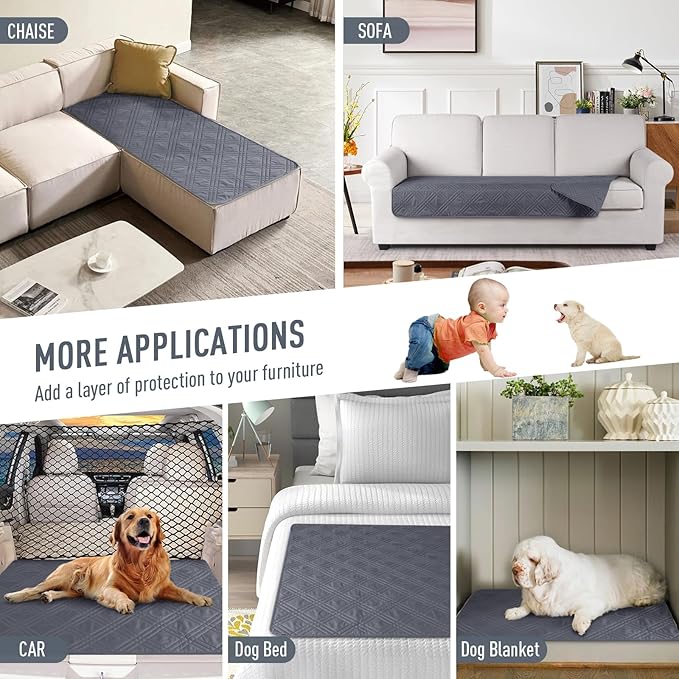 TAOCOCO 100% Waterproof Couch Cushion Cover Reversible Sofa Seat Cover - Image 5