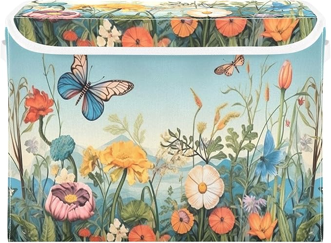 xigua Colorful Flower Pattern Storage Bins by LLCxigua