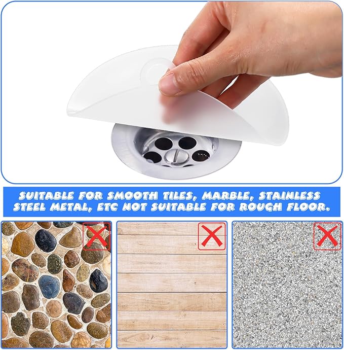 Yinkin 6 Pcs Drain Covers to Keep Bugs Out Silicone Shower Floor Tub Stoppers - Image 4