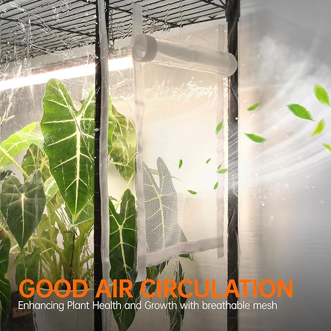 Bstrip Indoor Greenhouse with Grow Light, Plant Shelf with 4 Pack T8 Full - Image 5