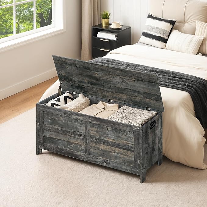 Storage Chest, 39.4” Large Toy Chest, Entryway Storage Trunk, Storage Bench - Image 2