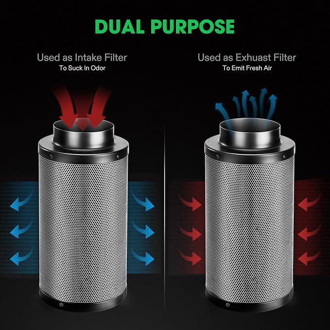VIVOSUN 8 Inch Air Carbon Filter Smelliness Control - Image 4