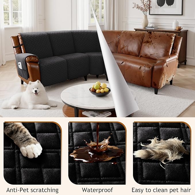 Arfntevss Waterproof Recliner Sectional Couch Covers - Image 6