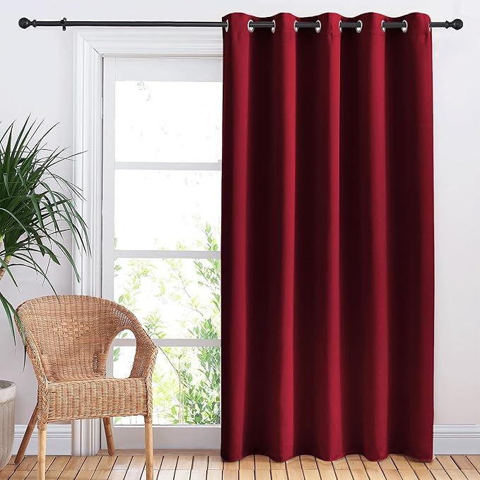 NICETOWN Bedroom Blackout Curtain Panel, 1 Panel, 70 x 84 inch, Burgundy Red by NICETOWN