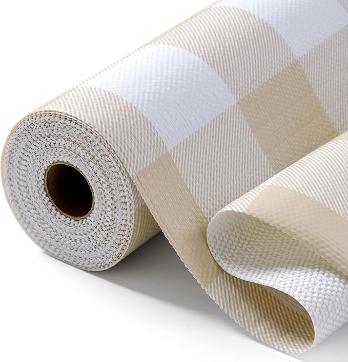 Shelf Liner for Kitchen Cabinets Non-Adhesive Drawer Liners Non-Slip Strong by Insigoo
