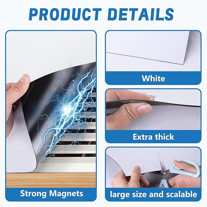 4 Pcs 13.4'' x 13.4'' Strong Magnet Vent Covers, 63Mil Extra Thick Magnetic - Image 3
