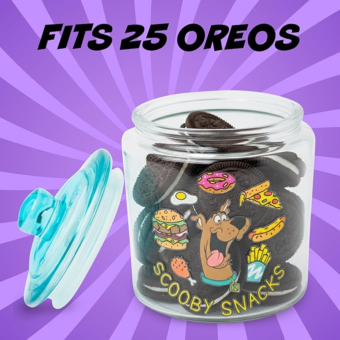 Silver Buffalo Scooby Doo Scooby Snacks Glass Cookie Snack Candy Jar - Image 3
