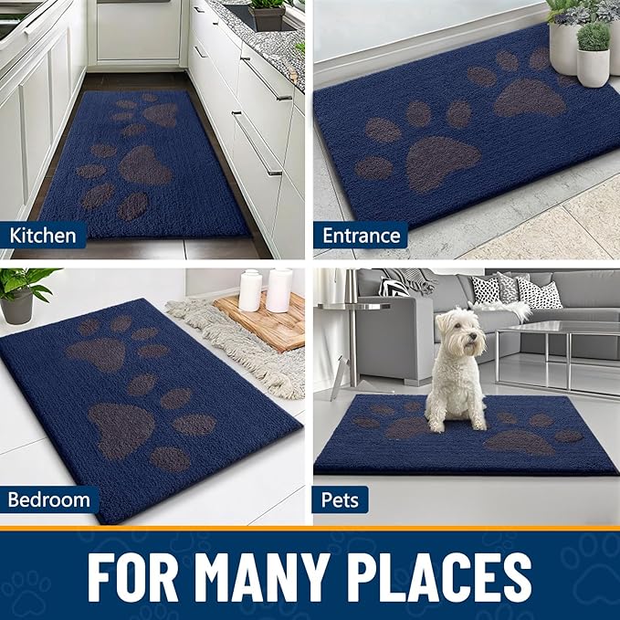 Smiry Dog Door Mat for Muddy Paws, Absorbs Moisture and Dirt, Low-Profile - Image 9