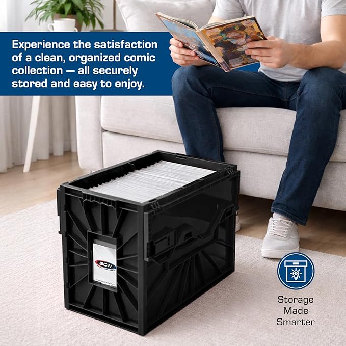BCW Short Comic Book Bin | Holds 150 Comics | Stackable Plastic Storage | - Image 7