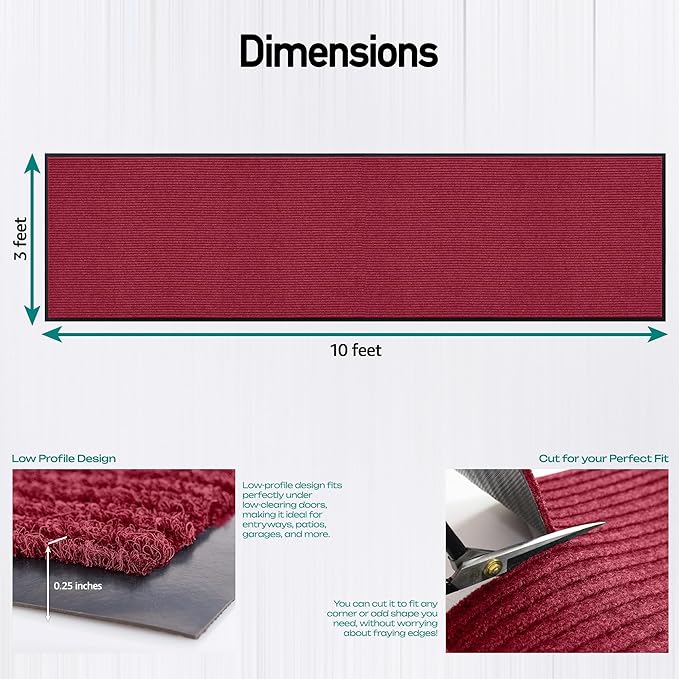 MaxMat® Extra Large Commercial Door Mat, Rubber Border Heavy Duty Door Mat - Image 2