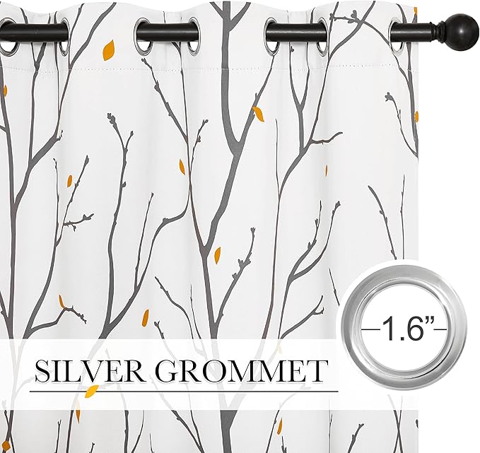 NICETOWN Aesthetic White Curtains Twisted Branch - Image 4