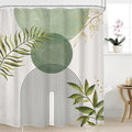 Sage Green Boho Shower Curtain 72Wx84H Extra Long Modern Abstract Bohemian by MitpokBrand