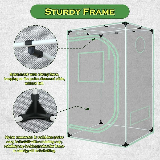 24"x36"x60"Grow Tent for Plants Mylar Hydroponic Grow Tents Indoor Grow Room - Image 7