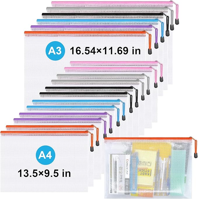 Mesh Zipper Pouch, Waterproof Zipper Bags, by OrganizeYourVisibleWorld
