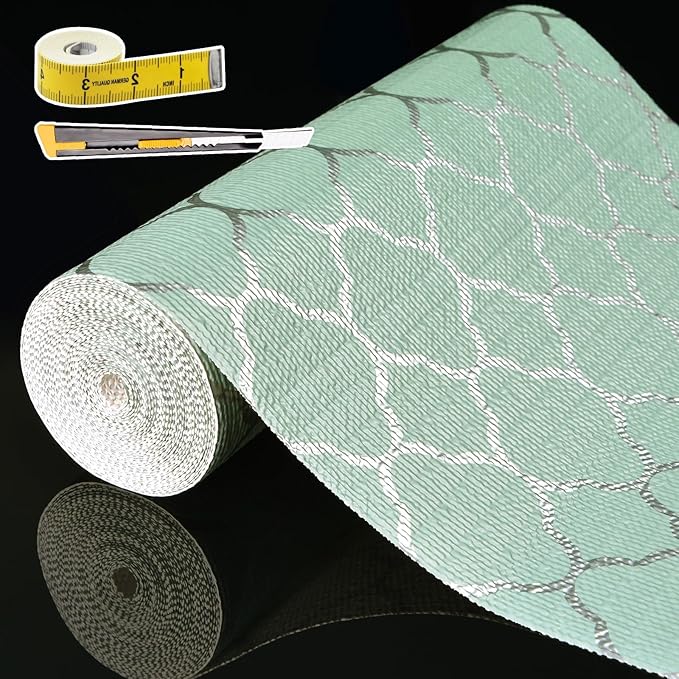 Shelf Liners for Kitchen Cabinets Non Adhesive Drawer Liner 17in x 30FT Light by Adwann