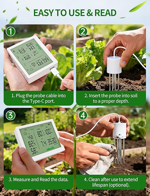 7 in 1 Soil Test Kit, Digital Soil Meter - Image 7