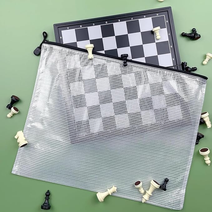 Oaimyy-A4, Mesh Zipper Pouch Document Folders Bag Plastic Zip File Folders - Image 5