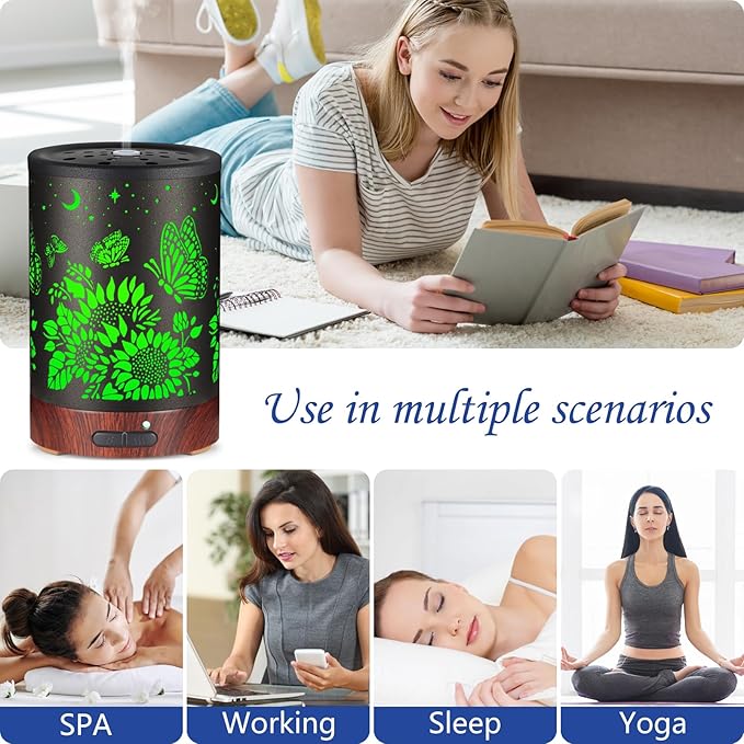 Essential Oil Diffuser- Aromatherapy Diffuser with7 Colors Light and Auto-Off - Image 6