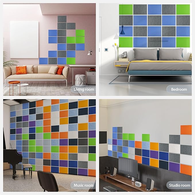 12 Pack Acoustic Panels Self Adhesive Sound Proof Foam, High Density Sound - Image 7