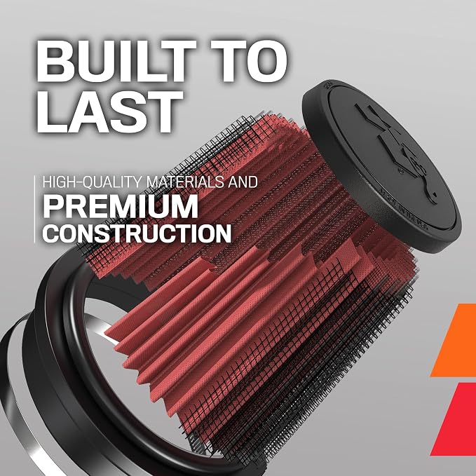 K&N High-Flow Original Lifetime Universal Clamp-On Air Filter: High Performance - Image 5