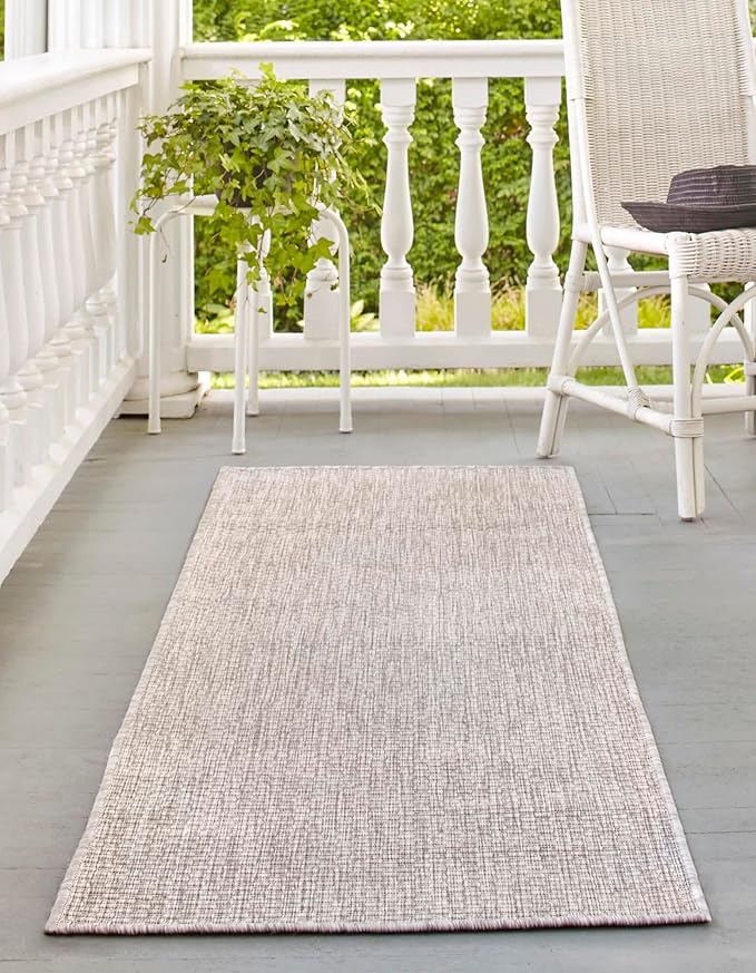 Unique Loom Collection Casual Transitional Solid Heathered Indoor/Outdoor - Image 2